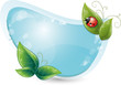 Blue form with leaves and ladybug Blue form with leaves and ladybug