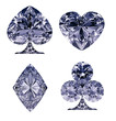Blue Diamond shaped Card Suits
