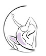 Vector: girl doing yoga exercise girl doing yoga exercise