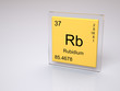 Rubidium - symbol Rb - chemical element of the periodic table Rubidium - symbol Rb - chemical element of the periodic table