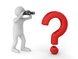 man with binocular on white background. Isolated 3d image man with binocular on white background. Isolated 3d image