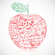 Apple made of school symbols Apple made of school symbols
