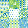 Vector: seamless patterns with fabric texture seamless patterns with fabric texture