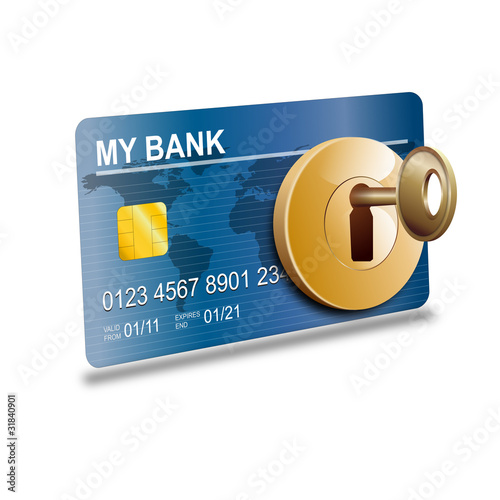 Security Locks on Credit Card Security  Lock And Key    Puckillustrations  31840901