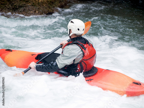 Photo: an active kayaker an active kayaker