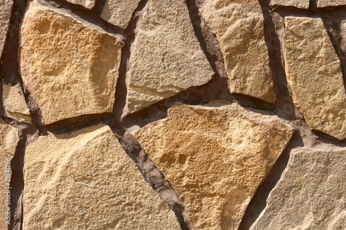 Photo: Fragment of ornamental stone wall Fragment of ornamental stone wall