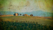 vintage tuscan landscape