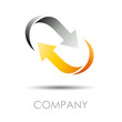 Logo arrows in movement, together # Vector