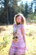 Beautiful woman in a sunshine