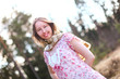 Beautiful woman in a sunshine