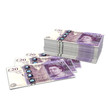 Stack of £20 notes