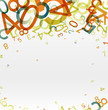 Abstract background with colorful rainbow numbers Abstract background with colorful rainbow numbers