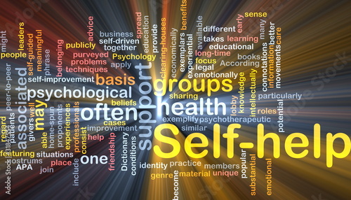 Illustration: Self-help background concept Self-help background concept