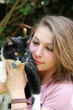 jeune fille et chat