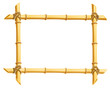 wooden frame of bamboo sticks