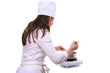 Beautiful cooking woman