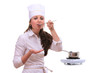 Beautiful cooking woman