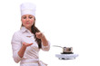 Beautiful cooking woman