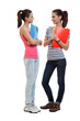 ����: two cute young ladies talking in studio � totti #31855358