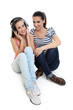 ����: cute young ladies sitting on the floor � totti #31855535
