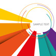 Illustrated colorful layout with abstraction.
