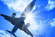 飛行機と地球儀