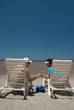 Couple holding hands and enjoying their vacation