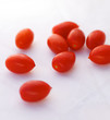 Tomatos on white background