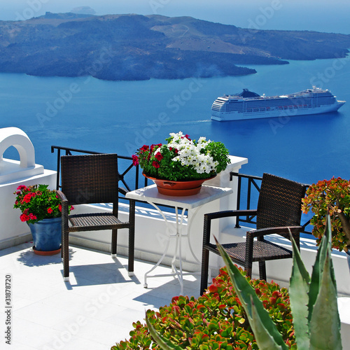 Photo: view of volcano beautiful Santorini view of volcano beautiful Santorini