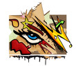 Graffiti dessin couleur fresque pop art Graffiti dessin couleur fresque pop art