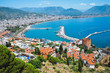 Turkish city of Alanya at the Mediterranean sea