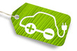 e-car on green leaf