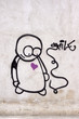 Graffiti of sad man on the wall. Don't worry, be happy. Graffiti of sad man on the wall. Don't worry, be happy.