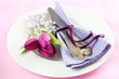 Tulip Place Setting in Purple
