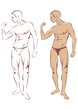 Nude man silhouette
