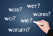 W-Fragen: was - wer - wo - wie - wann - warum ?