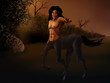 digital painting of a centaur standing near a hedgerow digital painting of a centaur standing near a hedgerow