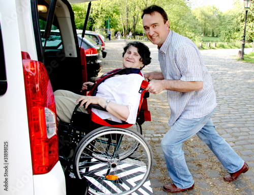 Photo: senior woman in wheelchair senior woman in wheelchair