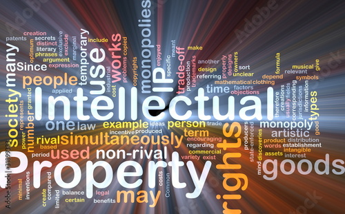 Illustration: Intellectual property background concept Intellectual property background concept