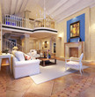 Modern design interior of living-room. 3D render Modern design interior of living-room. 3D render