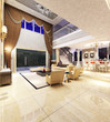 Modern design interior of living-room. 3D render