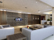 Modern design interior of living-room. 3D render Modern design interior of living-room. 3D render