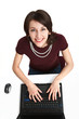 smiling young woman in the office