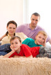 happy parents with their children