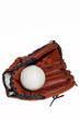 Baseball glove and ball