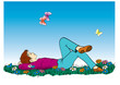 Boy with butterfly