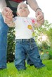 Baby tries to walk