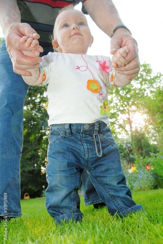 Photo: Baby tries to walk Baby tries to walk