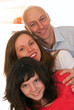 happy family of three