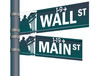 Wall street main street vector intersection